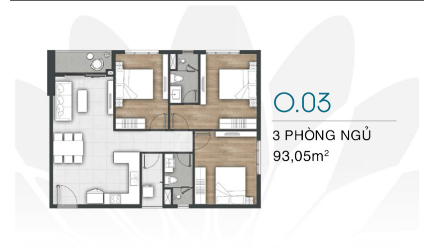 Căn Hộ 3 Phòng Ngủ 003 Góc Vũng Tàu Pearl