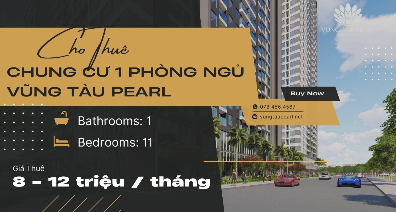Cho thuê chung cư 1 phòng ngủ vũng tàu pearl