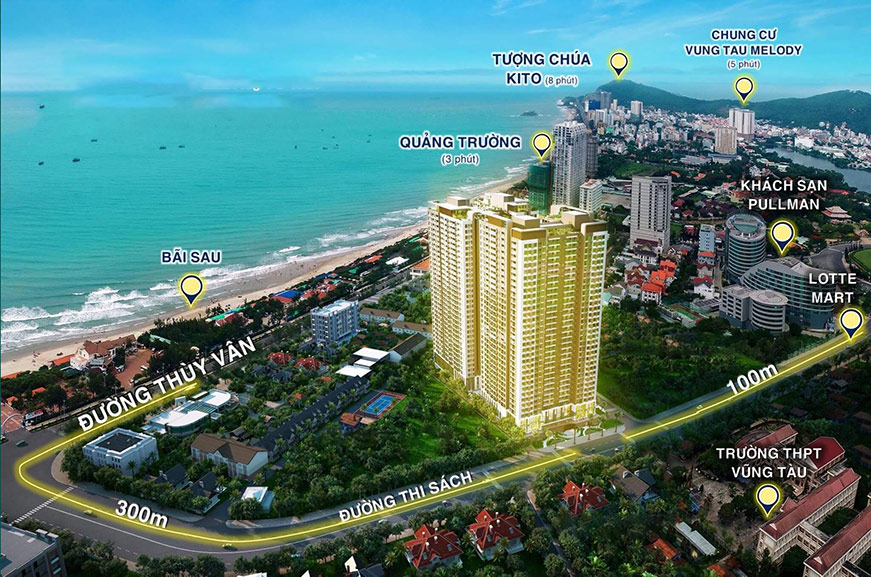 Cho Thuê Căn Hộ 1 Phòng Ngủ Vũng Tàu Pearl Full Nội Thất