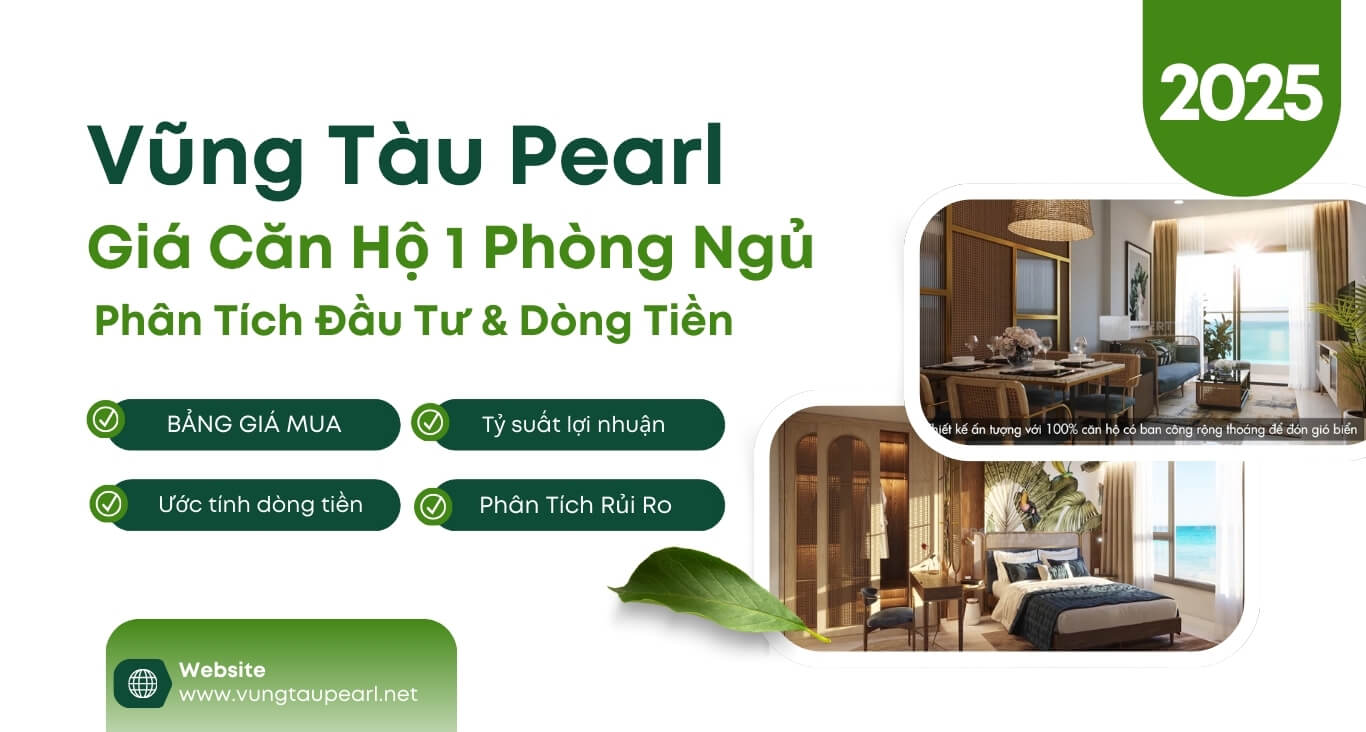 Giá căn hộ 1 phòng ngủ vũng tàu pearl