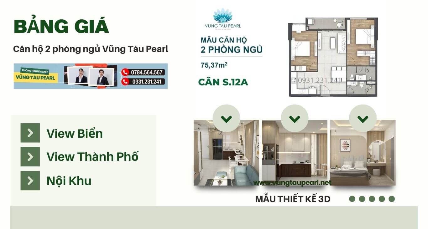 Bảng Giá Căn Hộ Vũng Tàu Pearl 2025 – Ưu Đãi Hấp Dẫn
