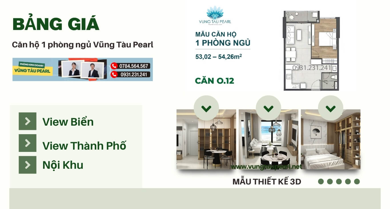 Bảng Giá Căn Hộ Vũng Tàu Pearl 2025 – Ưu Đãi Hấp Dẫn