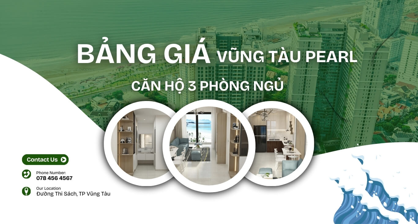 Giá căn hộ 3 phòng ngủ vũng tàu pearl