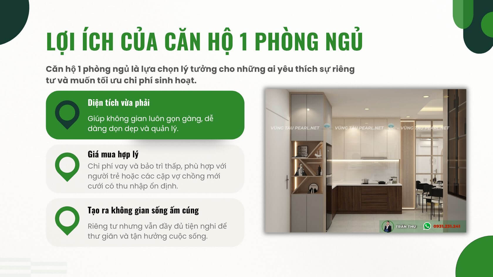 5 kinh nghiệm cần biết khi mua căn hộ 1 phòng ngủ