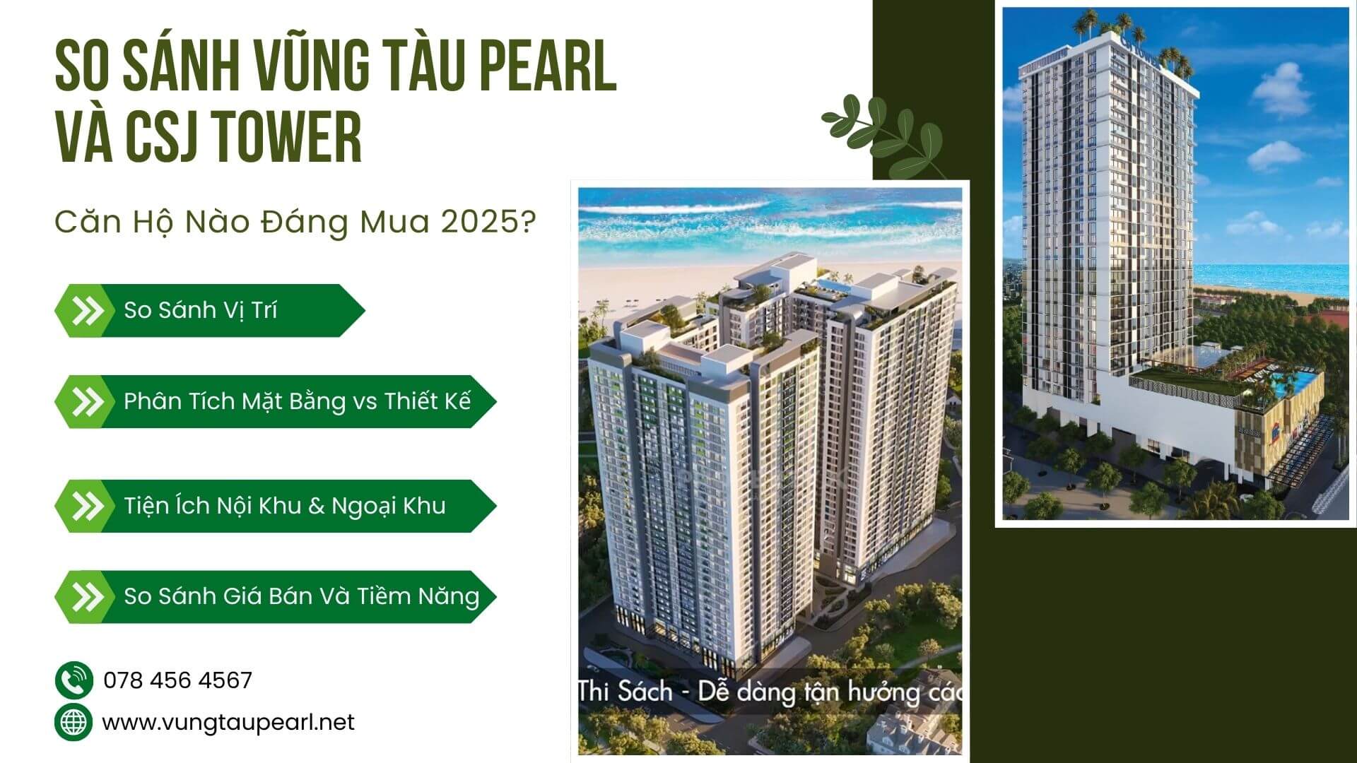 So sánh vũng tàu pearl và csj tower