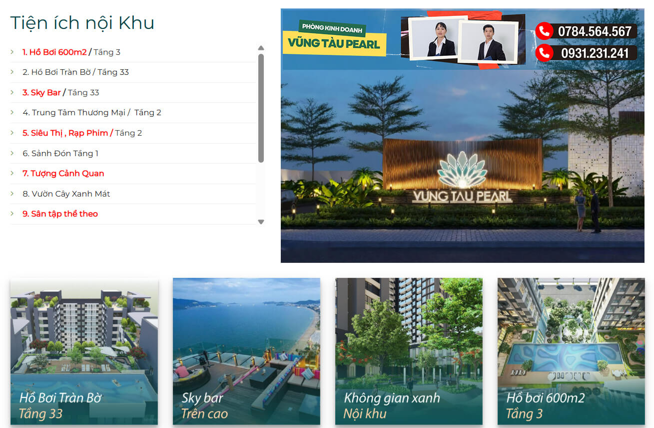 Căn hộ 3 phòng ngủ Vũng Tàu Pearl giá bao nhiêu?