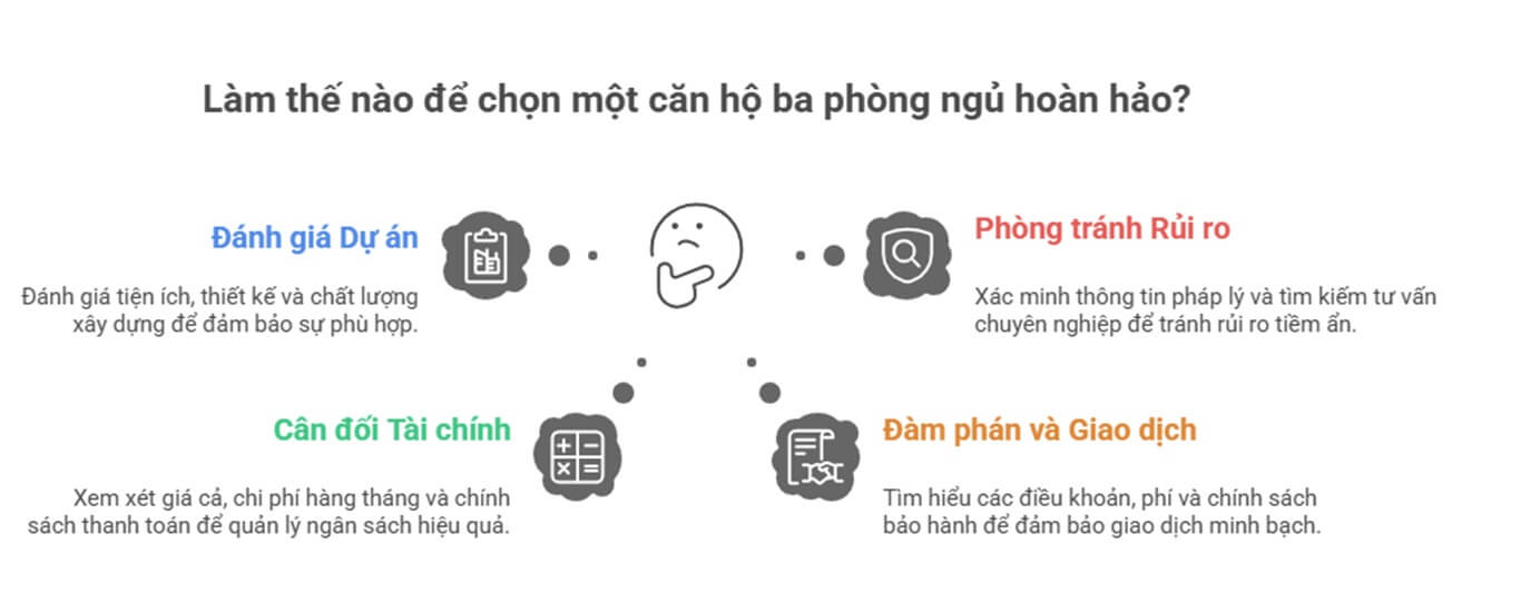 Căn hộ 3 phòng ngủ đầy đủ tiện ích an cư bền vững