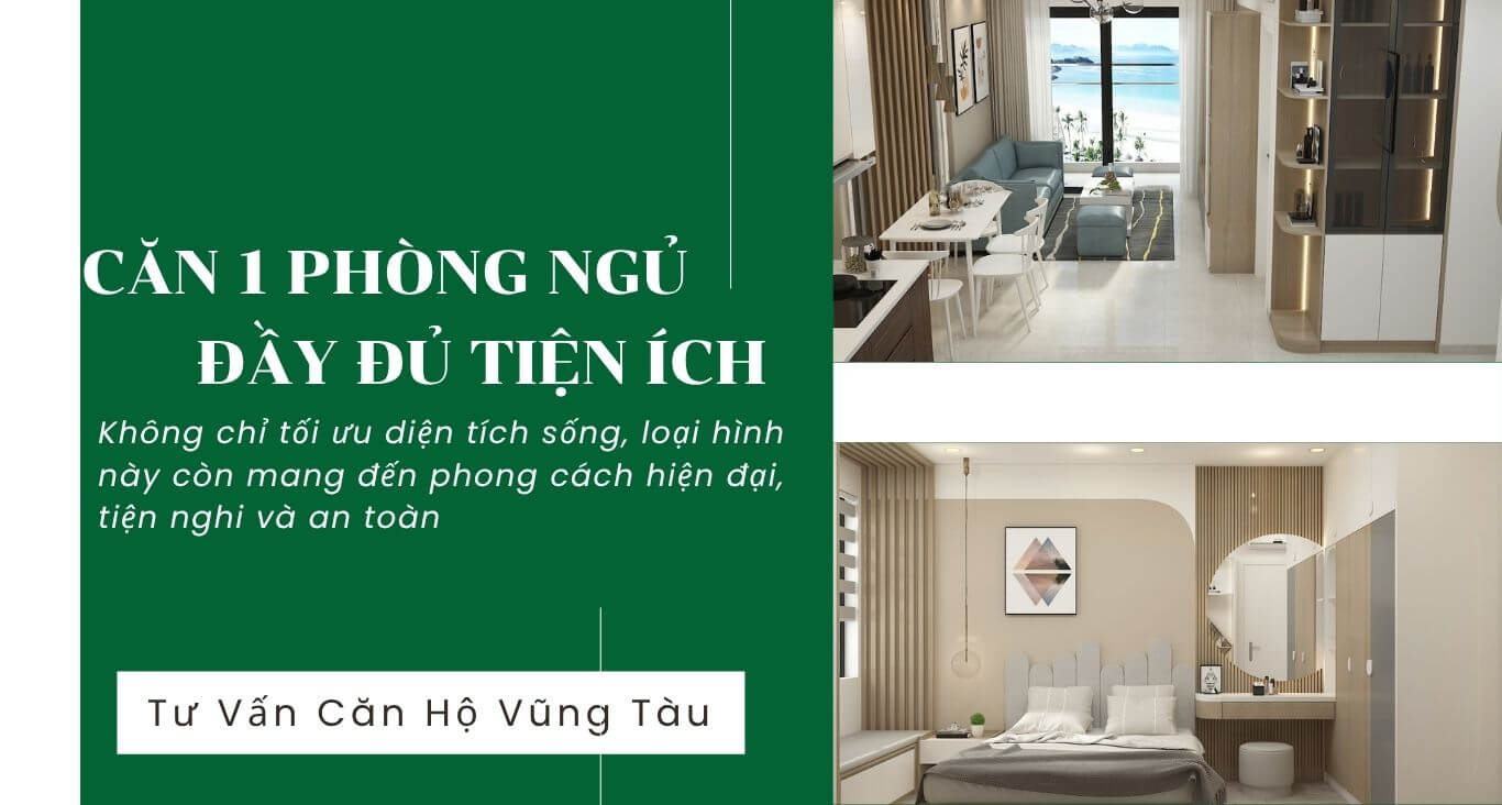 Căn hộ 1 phòng ngủ đầy đủ tiện ích vũng tàu