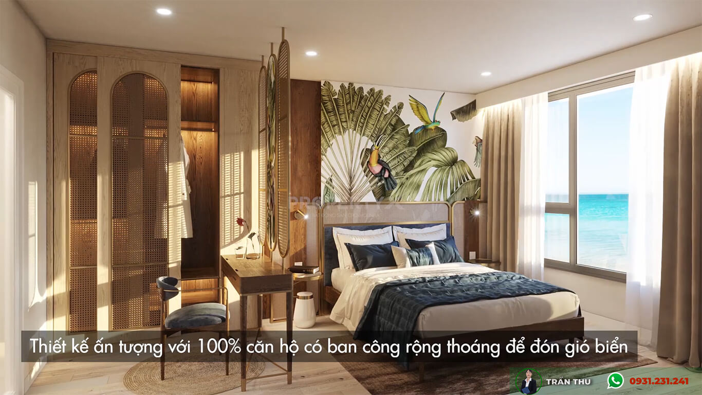 Căn hộ 1 phòng ngủ gần biển view đẹp