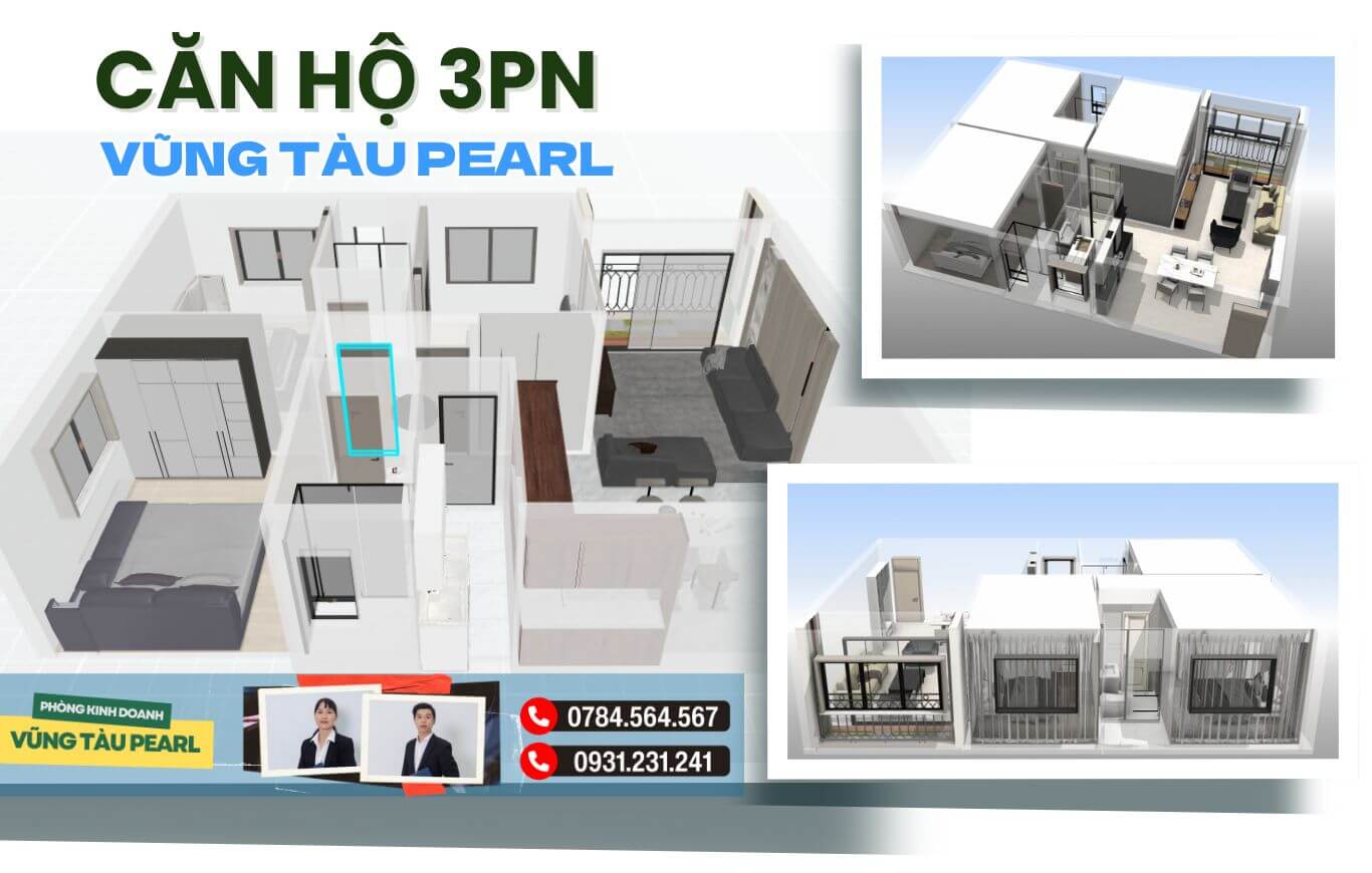 Căn hộ 3 phòng ngủ đầy đủ tiện ích an cư bền vững