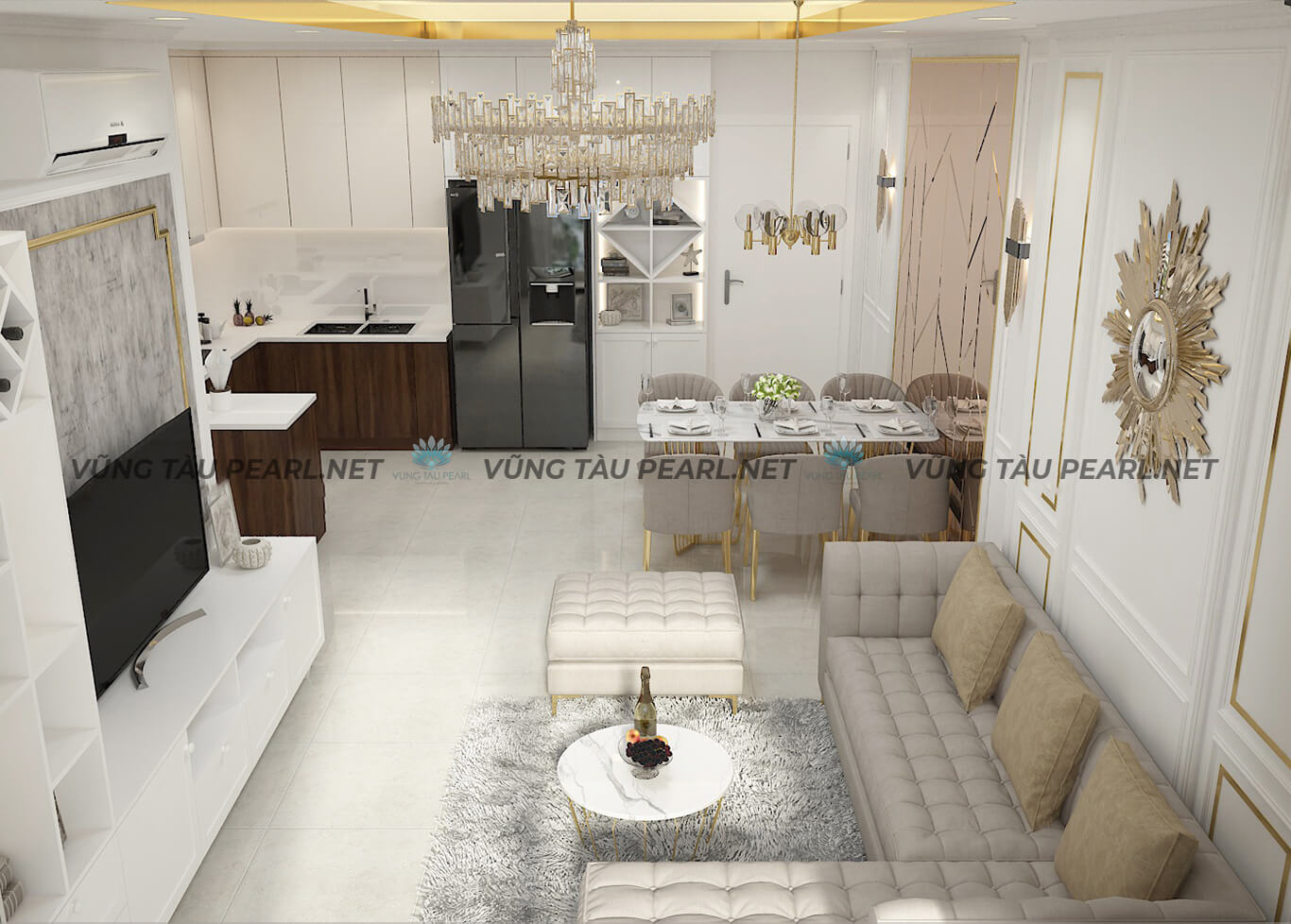 Căn hộ 3 phòng ngủ cao cấp không gian đẳng cấp