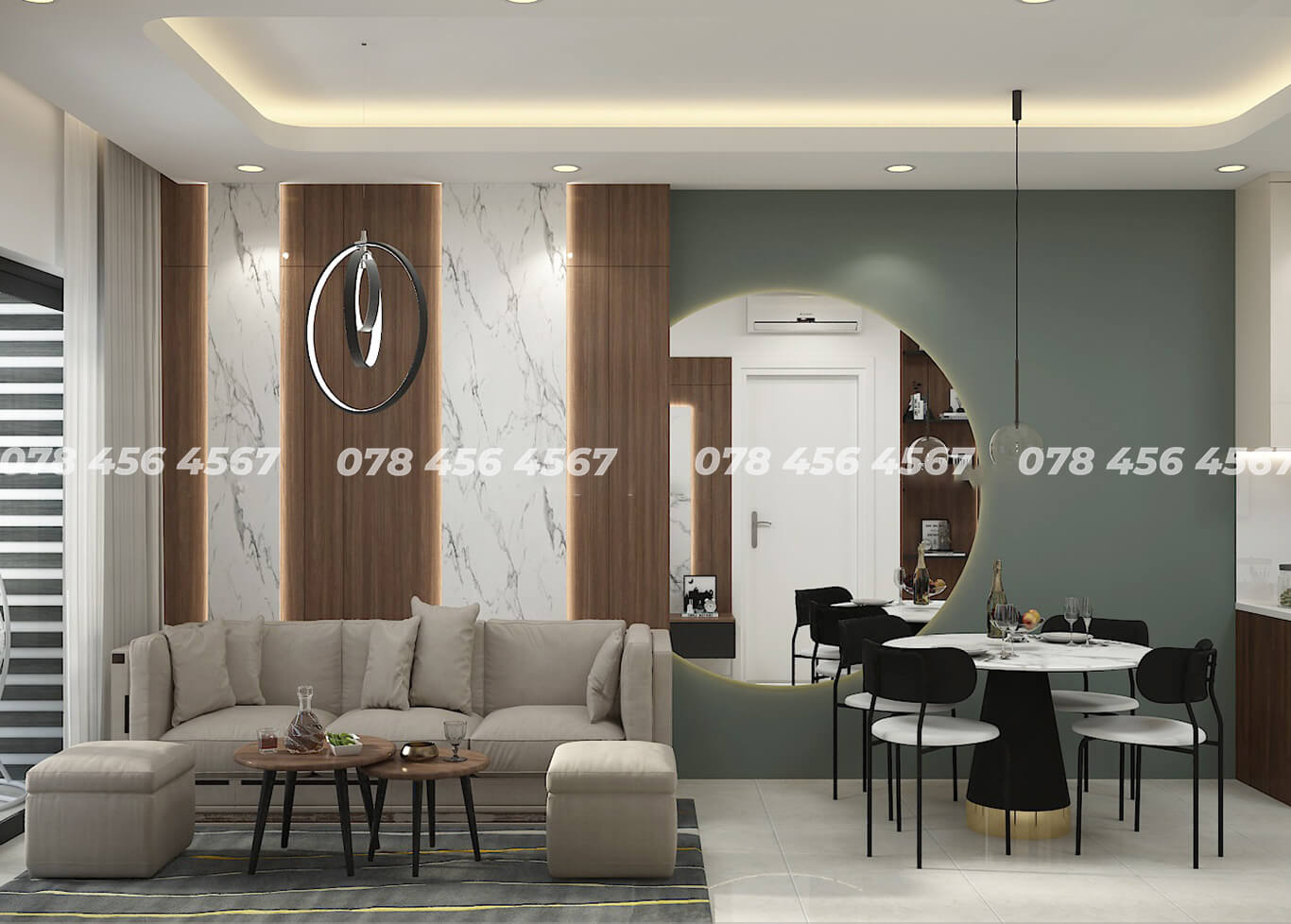 Mặt bằng căn hộ 1 phòng ngủ đẹp tiện nghi nhất