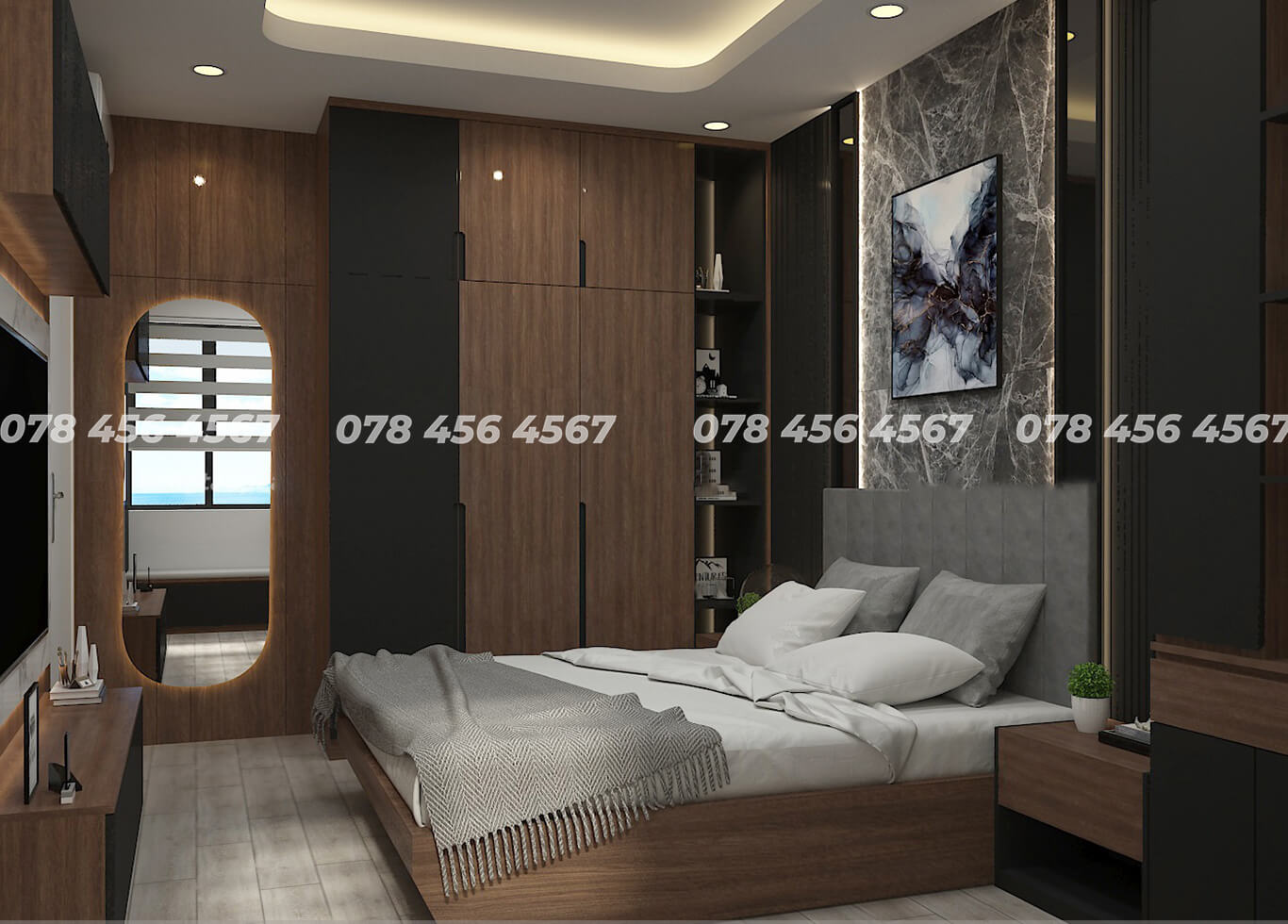 Mặt bằng căn hộ 1 phòng ngủ đẹp tiện nghi nhất