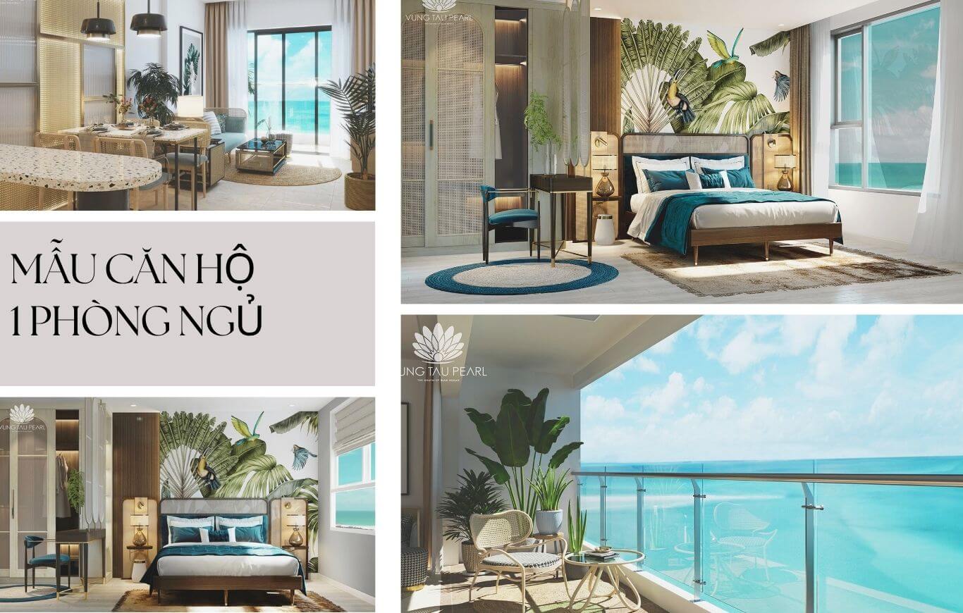Căn hộ 1 phòng ngủ gần biển view đẹp