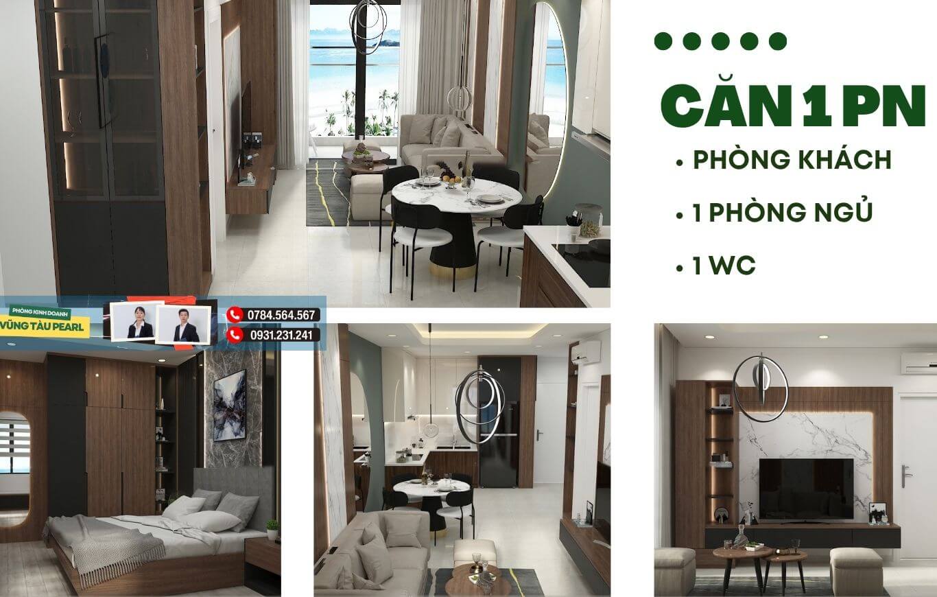 Căn hộ 1 phòng ngủ gần biển: tầm nhìn triệu đô