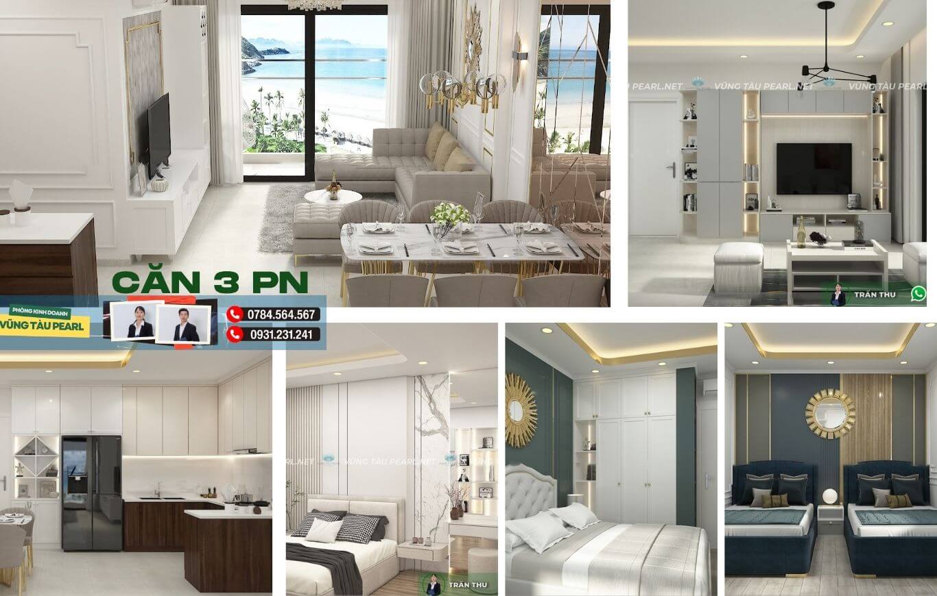Căn hộ 3 phòng ngủ cao cấp không gian đẳng cấp