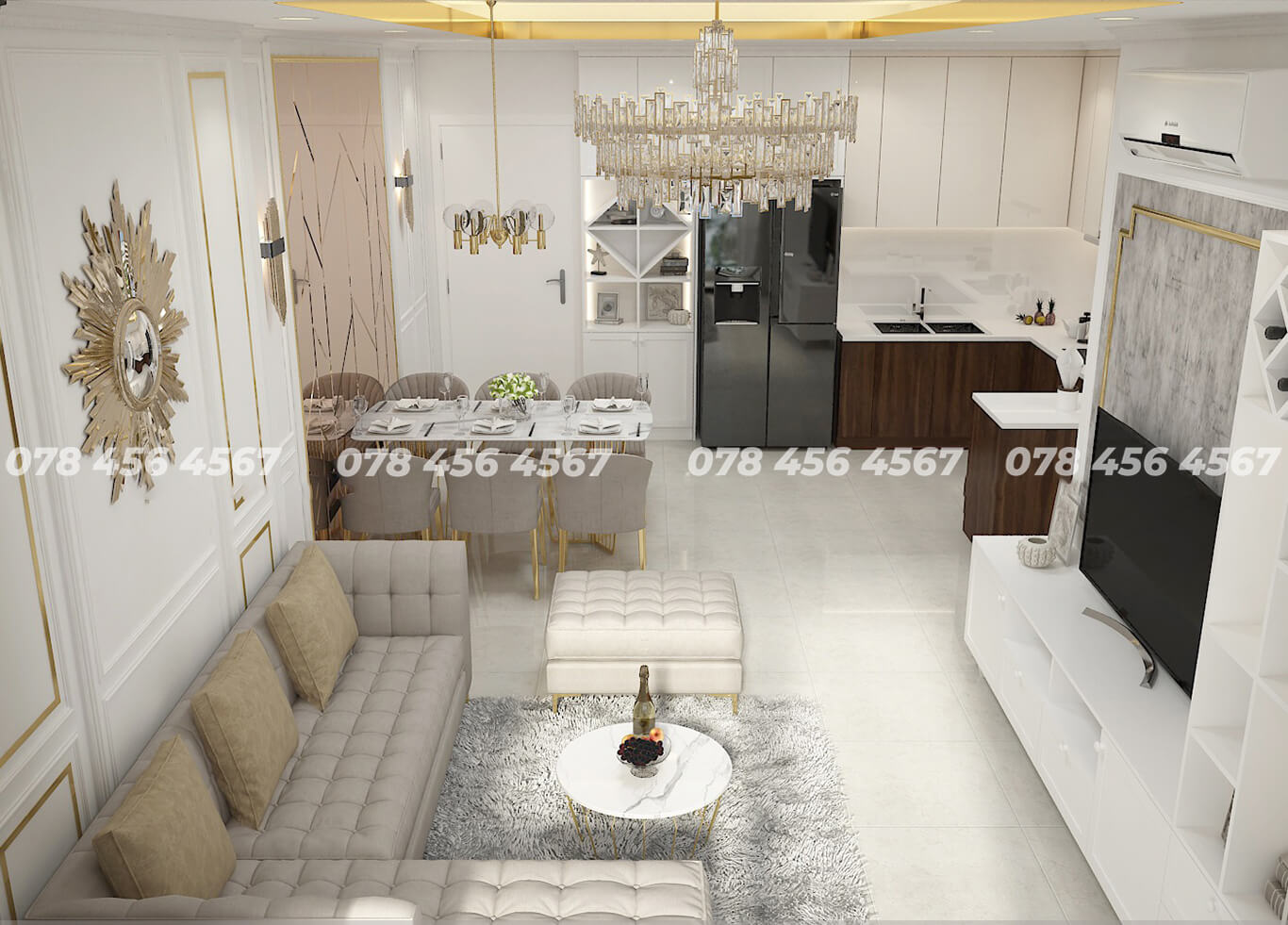 Diện tích căn hộ 3 phòng ngủ chuẩn cho gia đình bạn