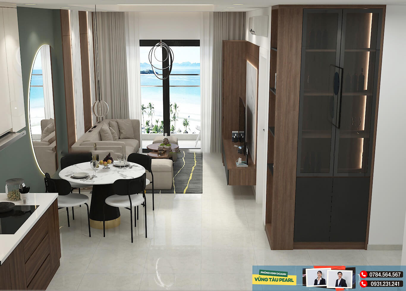 Căn hộ 1 phòng ngủ đầy đủ tiện ích tối ưu diện tích