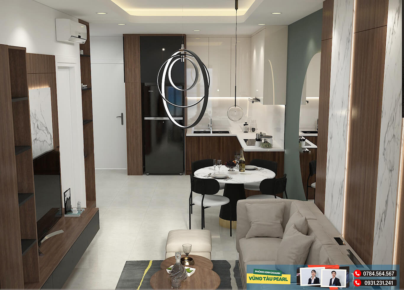 Căn hộ 1 phòng ngủ đầy đủ tiện ích tối ưu diện tích