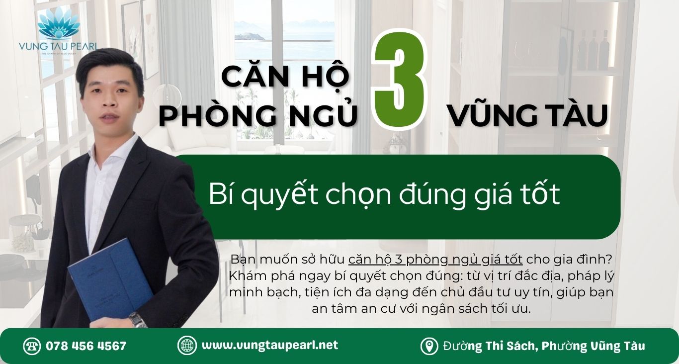 căn hộ 3 phòng ngủ giá tốt vũng tàu