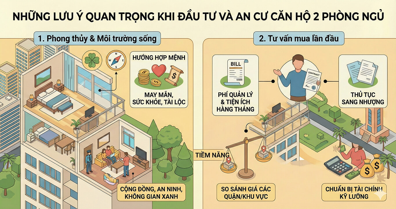 Căn hộ 2 phòng ngủ giá tốt lựa chọn thông minh