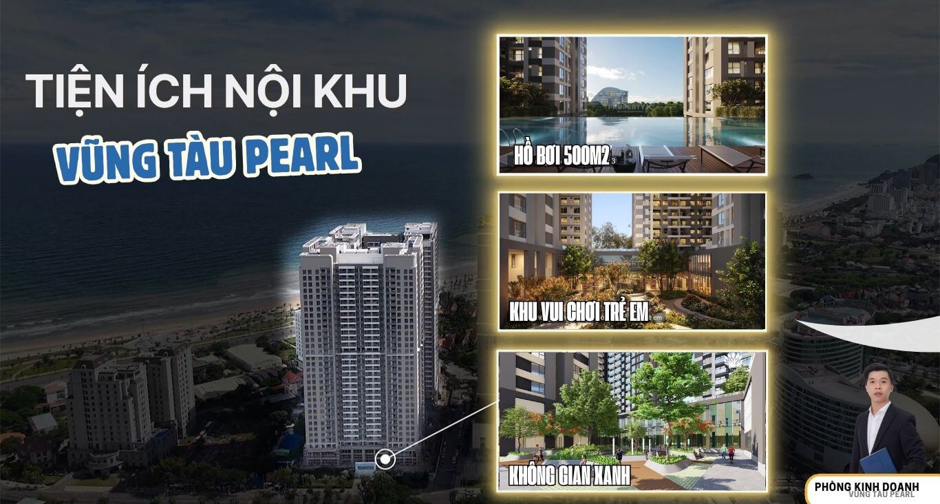 View nội khu Vũng Tàu Pearl trải nghiệm tiện ích 5 sao hoàn hảo