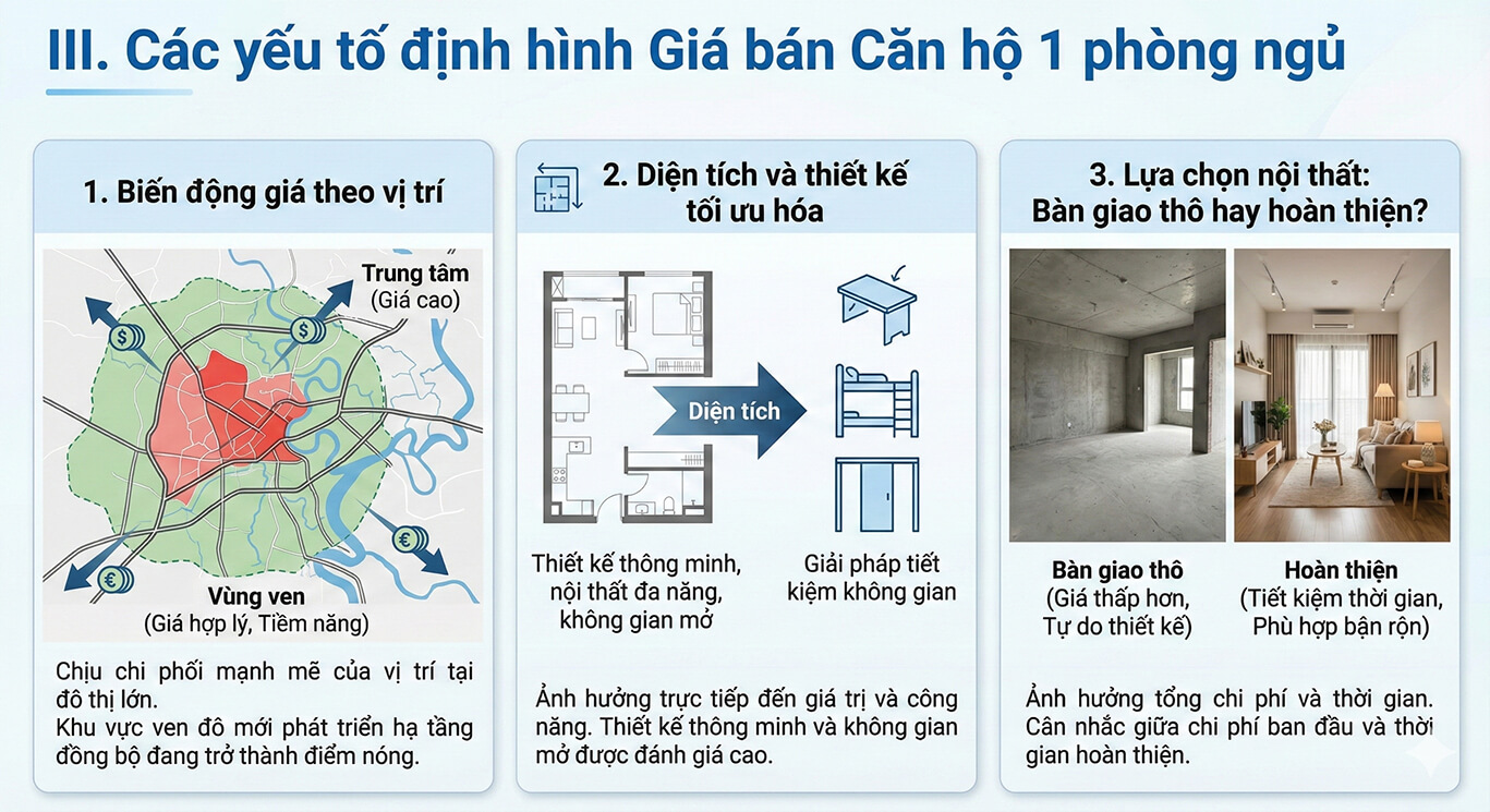 Căn hộ 1 phòng ngủ giá tốt tìm mua ngay