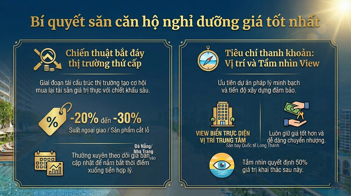 Căn hộ du lịch biển bí quyết chọn mua giá tốt nhất