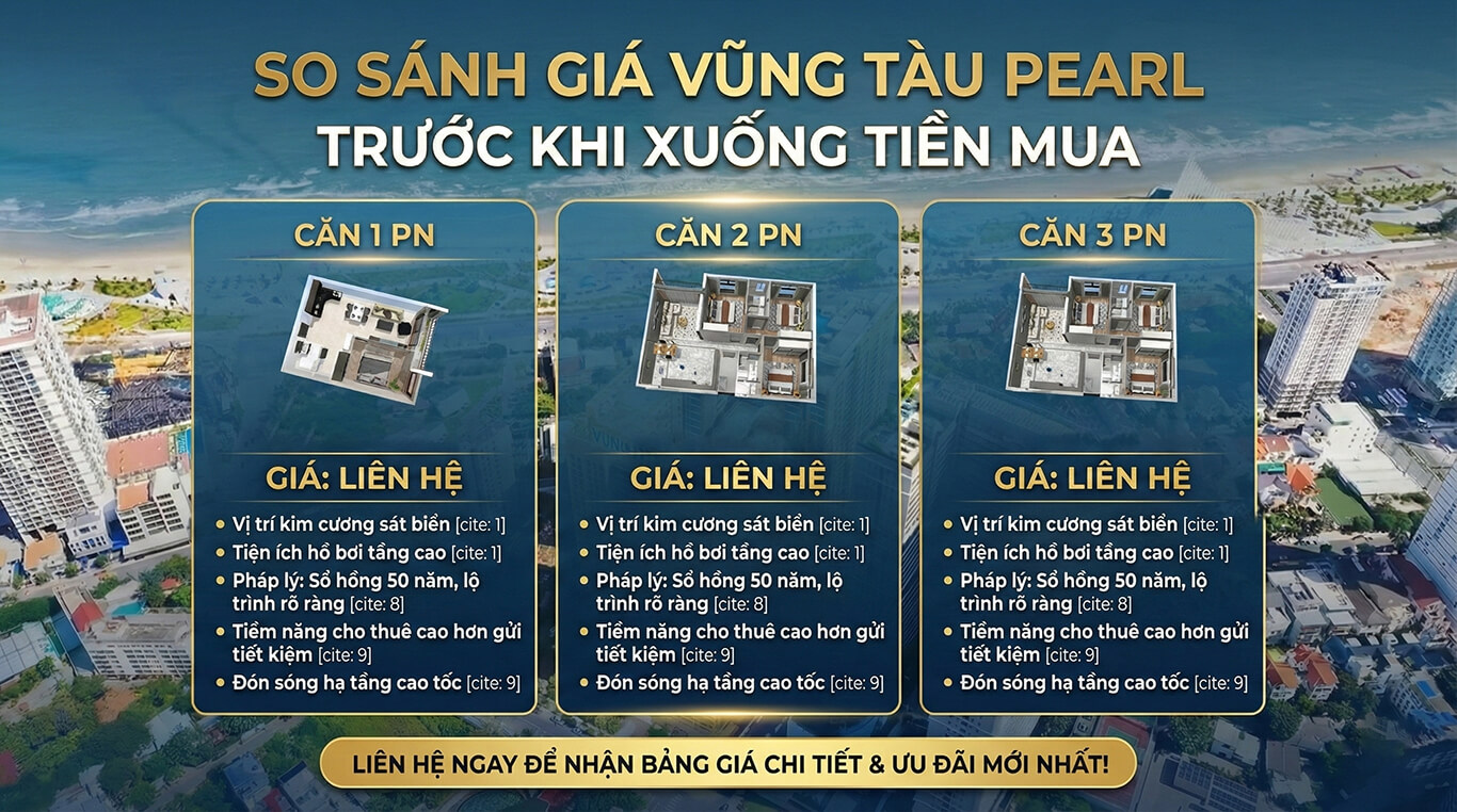 So sánh giá Vũng Tàu Pearl trước khi xuống tiền mua