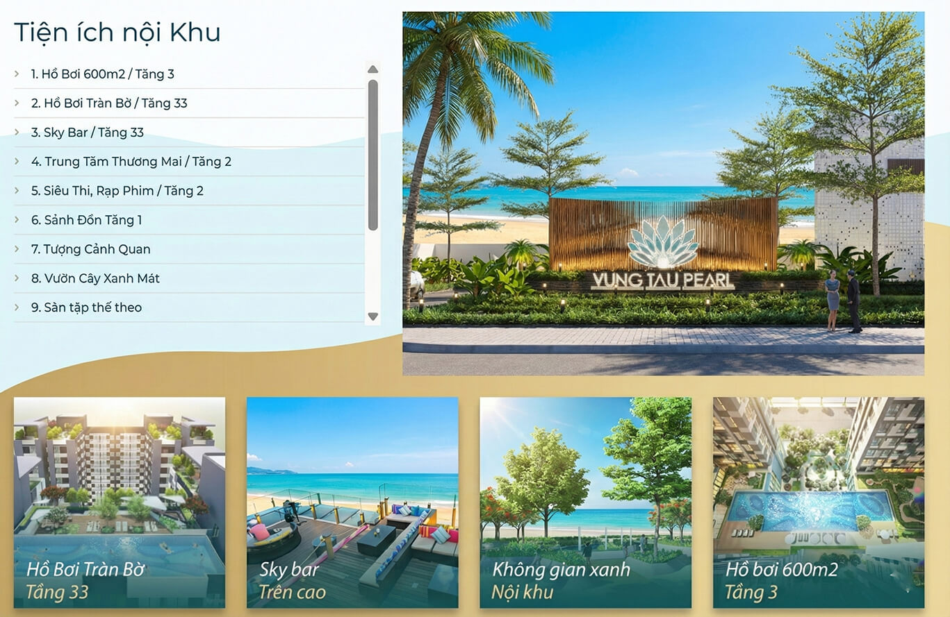 Tiện ích cao cấp Vũng Tàu Pearl có gì đặc biệt?