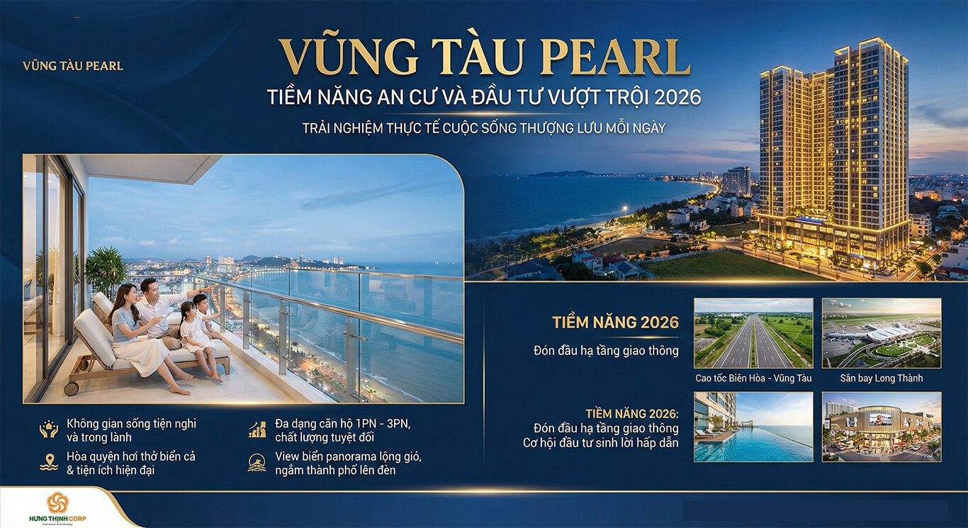 Vũng Tàu Pearl mặt biển nơi an cư đẳng cấp 2026